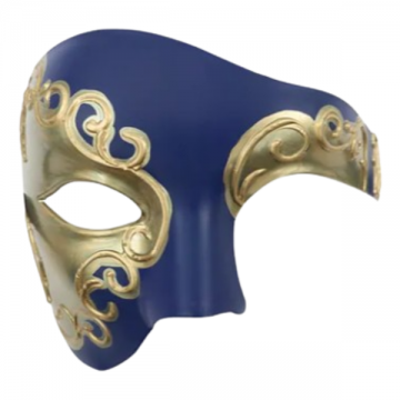 Crimson Phantom masquerade mask - Blue