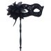 Masquerade Sequin Handheld Mask - Black