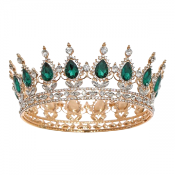 Crown Imperial Crystal with Green Gem