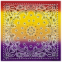 Gradient Paisley Bandana - Red/Yellow/Purple