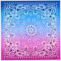 Gradient Paisley Bandana - Blue/Pink