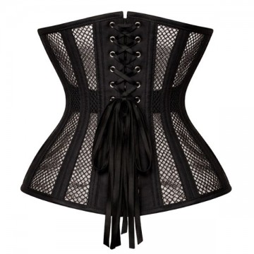 Corset Gothic Black Mesh