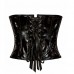 Corset Black Patent Leather Crop Top