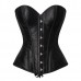 Corset Satin Strapless Femme Fatale Bustier Black
