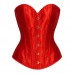 Corset Satin Strapless Femme Fatale Bustier Red