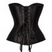 Corset Satin Strapless Femme Fatale Bustier Black