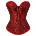 Corset Moonflower Fairycore Red Wine