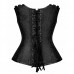 Corset Vintage Steampunk Brocade Black