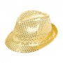Sequin Fedora Hat - Yellow