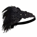 Flapper Headband Feather and Rhinestone