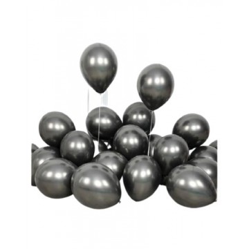 Balloons Black Metallic