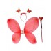butterfly set wings - red