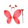 butterfly set wings - red