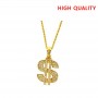 Dollar Sign Necklace - Gold