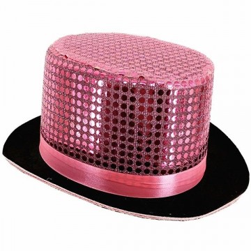 Sequin Top Hat Pink