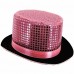 Sequin Top Hat Pink