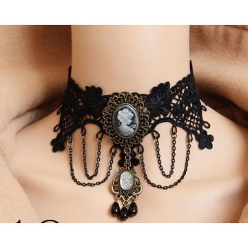 Victorian w/Tassel Lace Choker