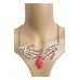 Skull Hand Necklace - White