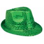Sequin Fedora Hat - Green