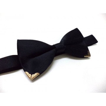 Bow tie Black with gold tip