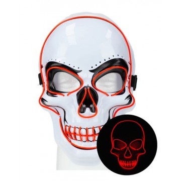 Light Up Skull Mask - Red