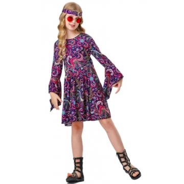Floral Purple Hippie Girl