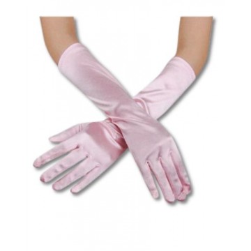 Gloves Satin - Baby Pink