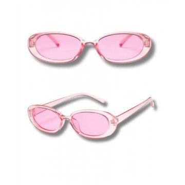 RETRO OVAL SUNGLASSES - PINK