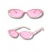 RETRO OVAL SUNGLASSES - PINK