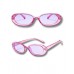 RETRO OVAL SUNGLASSES - PURPLE